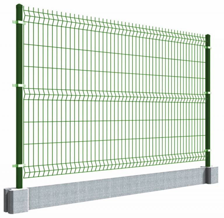 Panel ogrodzeniowy 3D 133cm 4mm Zielony (RAL 6005)