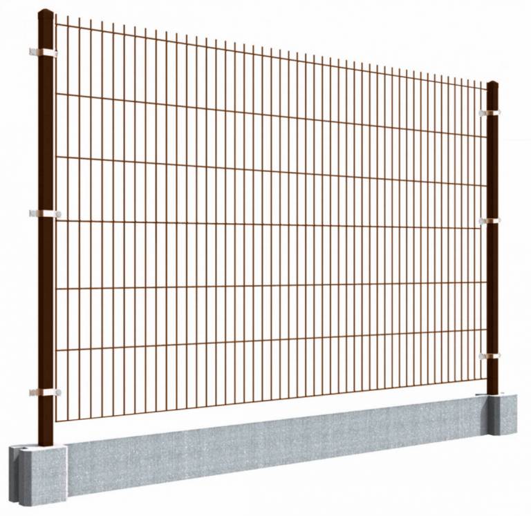 Panel ogrodzeniowy 2D 203cm 5mm Brązowy (RAL 8017)